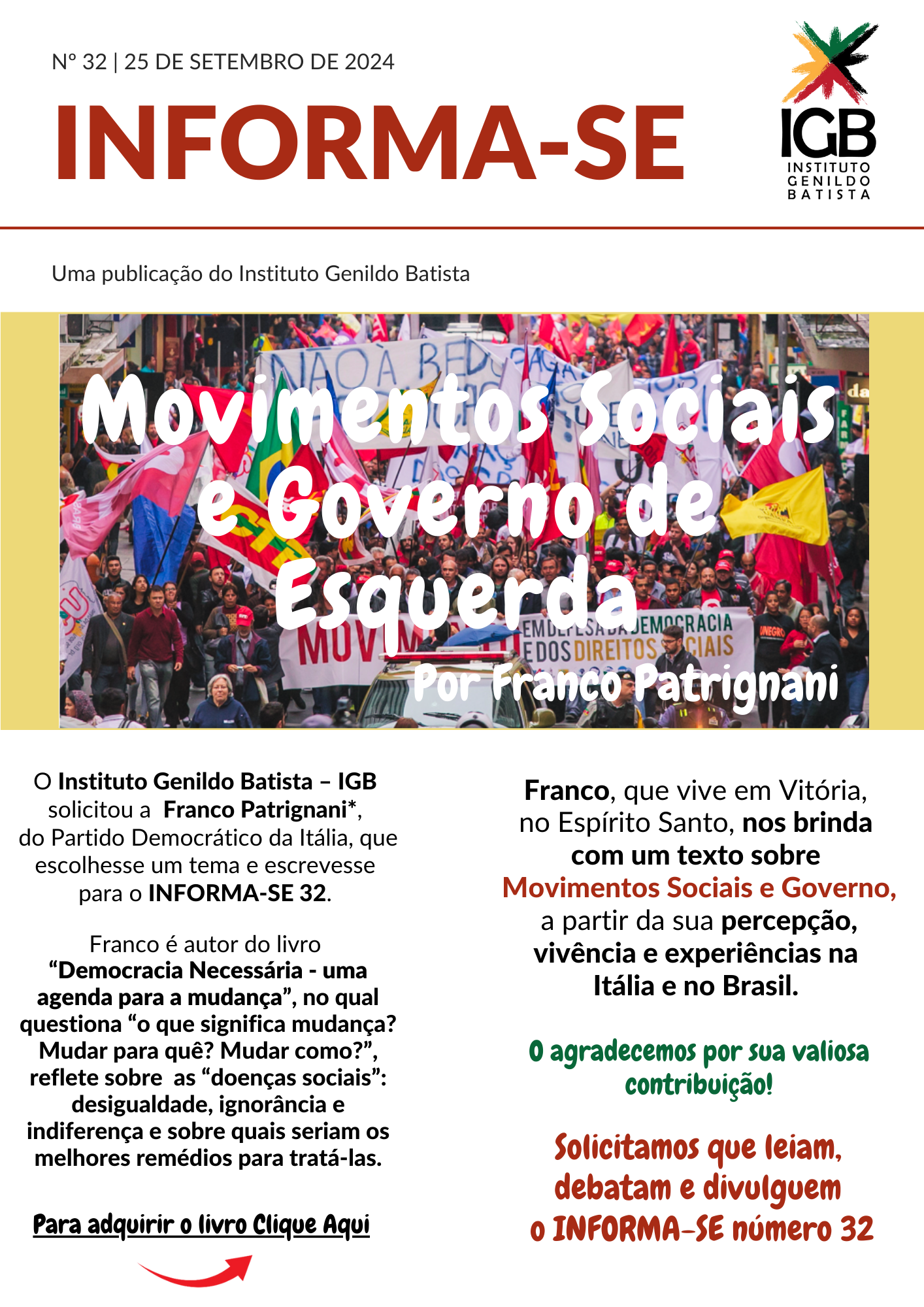 INFORMA-SE Número 32 – Setembro de 2024 | Instituto Genildo Batista